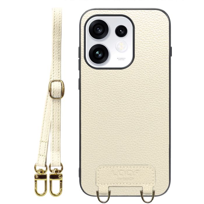 [ LOOF LUXURY-SHELL SHOULDER ] OPPO Reno16 5G CPH2865 ショルダーストラップ付き シンプルでスマート 本革 シェル型ケース ショルダー ストラップ スマホショルダー [ OPPO Reno16 5G ]