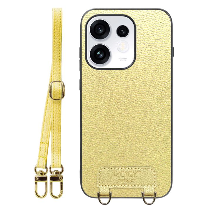 [ LOOF LUXURY-SHELL SHOULDER ] OPPO Reno16 5G CPH2865 ショルダーストラップ付き シンプルでスマート 本革 シェル型ケース ショルダー ストラップ スマホショルダー [ OPPO Reno16 5G ]