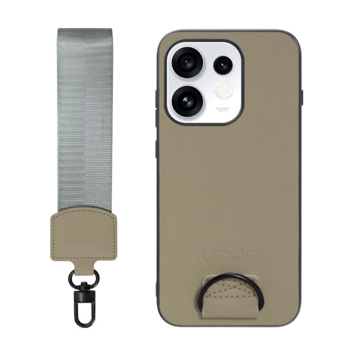 [ LOOF STRAP-SHELL (ショートVer.) ] OPPO Reno16 5G CPH2865 スマホケース 背面 ケース カバー ハードケース ハンドストラップ  本革 [ OPPO Reno16 5G ]