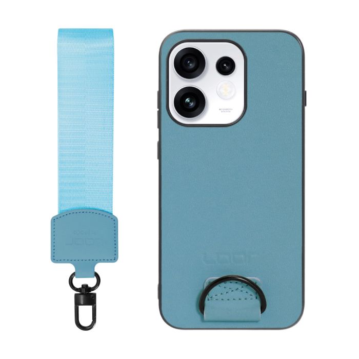 [ LOOF STRAP-SHELL (ショートVer.) ] OPPO Reno16 5G CPH2865 スマホケース 背面 ケース カバー ハードケース ハンドストラップ  本革 [ OPPO Reno16 5G ]