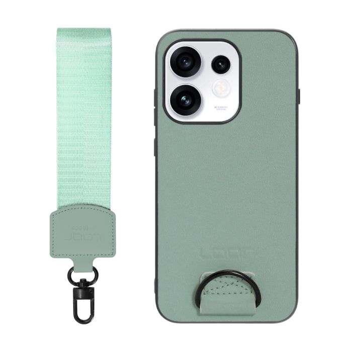 [ LOOF STRAP-SHELL (ショートVer.) ] OPPO Reno16 5G CPH2865 スマホケース 背面 ケース カバー ハードケース ハンドストラップ  本革 [ OPPO Reno16 5G ]