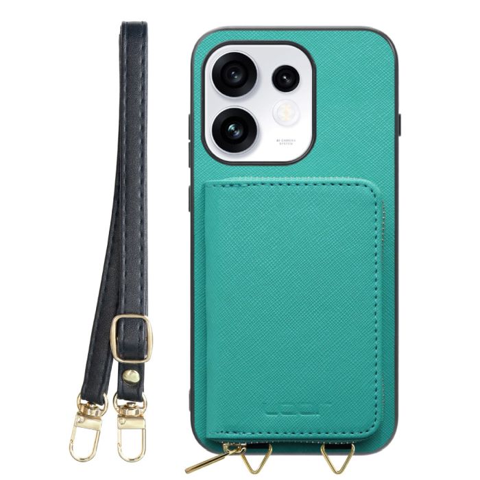 [ LOOF CASUAL-SHELL POUCH ] OPPO Reno16 5G CPH2865 ケース ショルダー スマホショルダー 背面 収納 ポーチ付き カバー スマホケース ストラップ レザー [ OPPO Reno16 5G ]