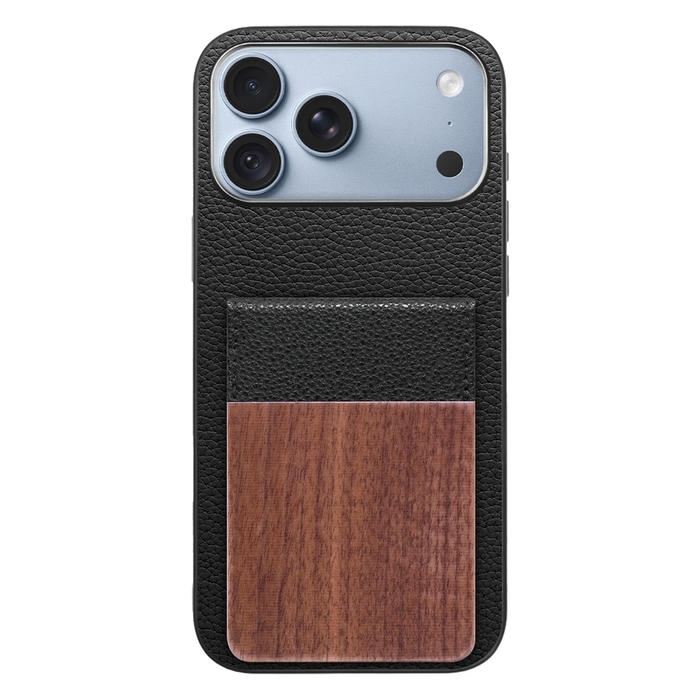 [ LOOF NATURE-SHELL ] iPhone 18 Pro Max iPhone18 Pro Max アイフォン18 プロ マックス ケース 背面 カード収納 カード入れ カードポケット カバー スマホケース 天然木 本革 [ iPhone 18 Pro Max ]