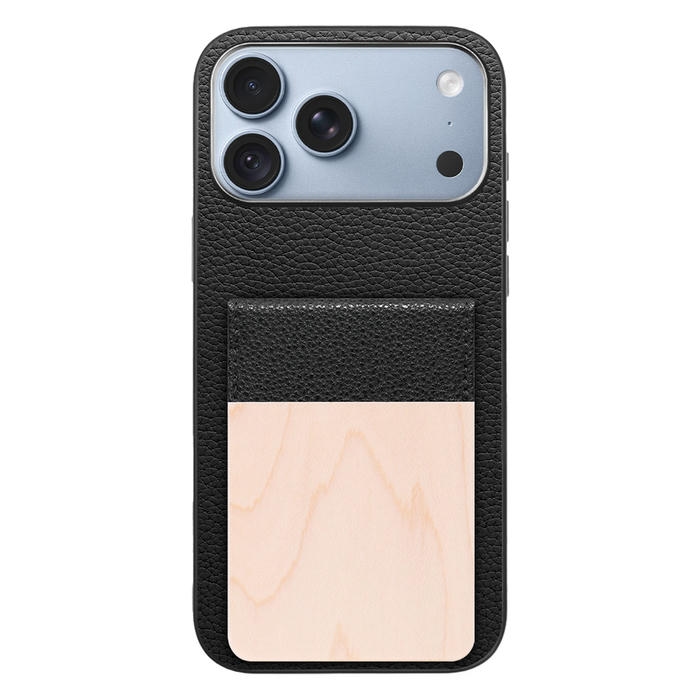 [ LOOF NATURE-SHELL ] iPhone 18 Pro Max iPhone18 Pro Max アイフォン18 プロ マックス ケース 背面 カード収納 カード入れ カードポケット カバー スマホケース 天然木 本革 [ iPhone 18 Pro Max ]