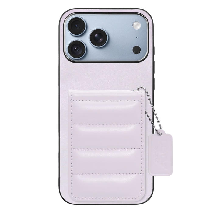 [ LOOF SWEET-SHELL CARD ] iPhone 18 Pro Max iPhone18 Pro Max アイフォン18 プロ マックス スマホケース キルティング加工のカードケース付き マグネット内蔵 カード収納 本革 レザータグ＆チェーン付き パステルカラー [ iPhone 18 Pro Max ]