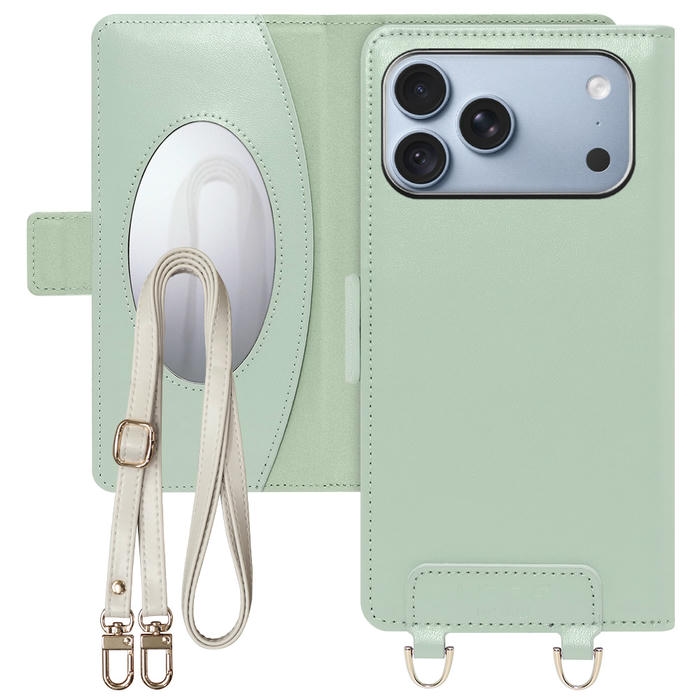 [ LOOF SWEET MIRROR ] iPhone 18 Pro Max iPhone18 Pro Max アイフォン18 プロ マックス スマホケース  ショルダー付き手帳型スマホケース ミラー付き カードポケット 本革 [ iPhone 18 Pro Max ]