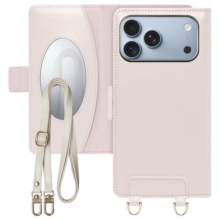 [ LOOF SWEET MIRROR ] iPhone 18 Pro Max iPhone18 Pro Max アイフォン18 プロ マックス スマホケース  ショルダー付き手帳型スマホケース ミラー付き カードポケット 本革 [ iPhone 18 Pro Max ]