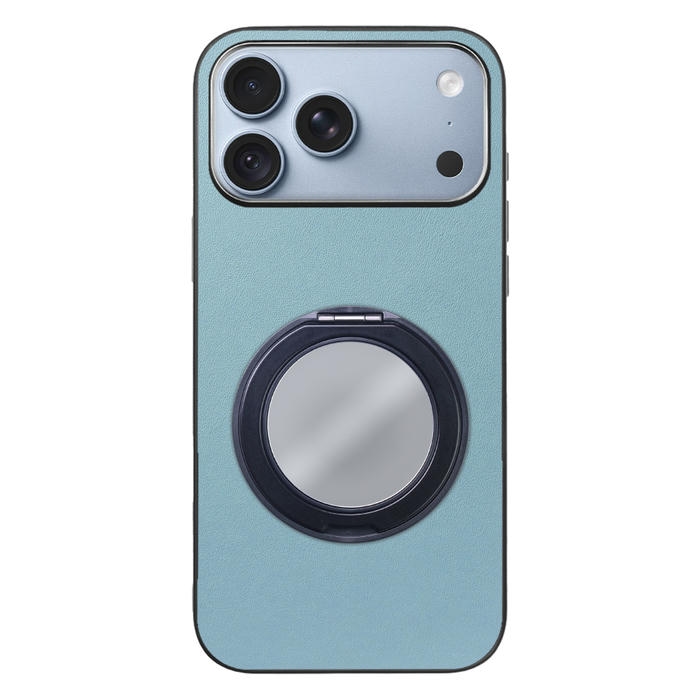 [ LOOF RING-SHELL (ミラー Ver.) ] iPhone 18 Pro Max iPhone18 Pro Max アイフォン18 プロ マックス スマホケース 背面 ケース カバー ミラー付きスマホリング スタンド 本革 レザー 落下防止  [ iPhone 18 Pro Max ]