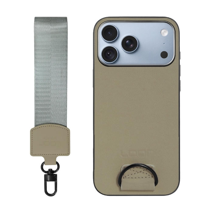 [ LOOF STRAP-SHELL (ショートVer.) ] iPhone 18 Pro Max iPhone18 Pro Max アイフォン18 プロ マックス スマホケース 背面 ケース カバー ハードケース ハンドストラップ  本革 [ iPhone 18 Pro Max ]