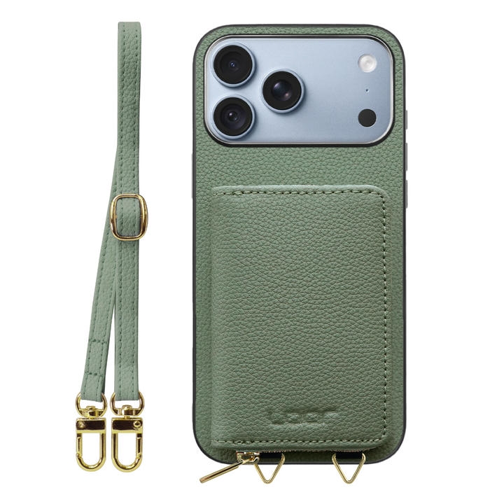 [ LOOF LUXURY-SHELL POUCH ] iPhone 18 Pro Max iPhone18 Pro Max アイフォン18 プロ マックス ケース ショルダー スマホショルダー 背面 収納 ポーチ付き カバー スマホケース ストラップ 本革 [ iPhone 18 Pro Max ]