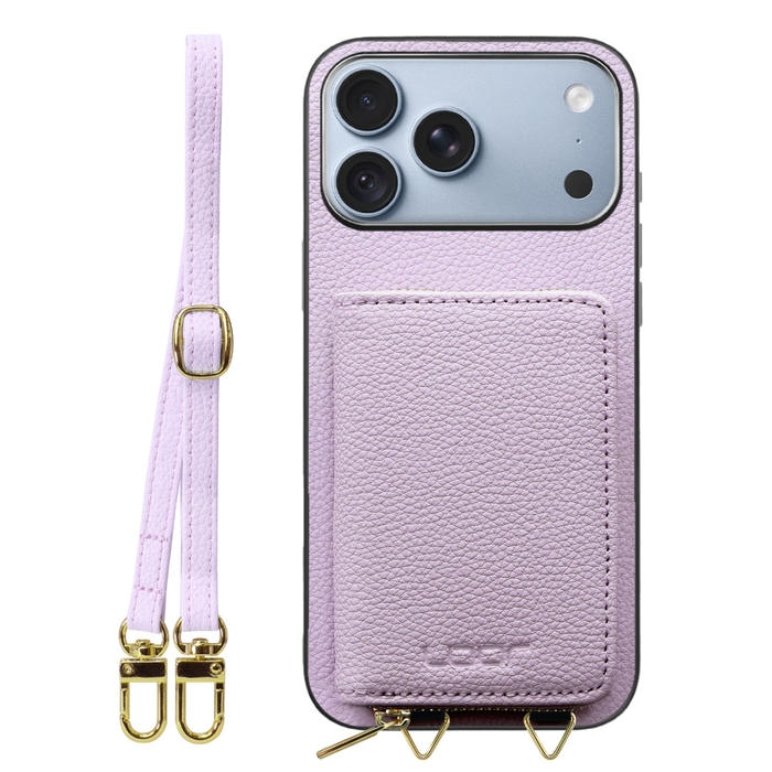 [ LOOF LUXURY-SHELL POUCH ] iPhone 18 Pro Max iPhone18 Pro Max アイフォン18 プロ マックス ケース ショルダー スマホショルダー 背面 収納 ポーチ付き カバー スマホケース ストラップ 本革 [ iPhone 18 Pro Max ]