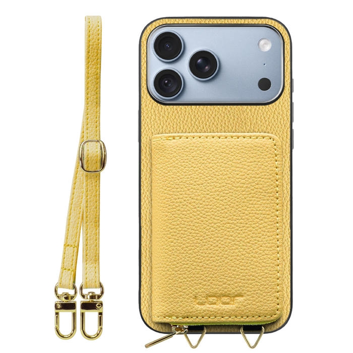 [ LOOF LUXURY-SHELL POUCH ] iPhone 18 Pro Max iPhone18 Pro Max アイフォン18 プロ マックス ケース ショルダー スマホショルダー 背面 収納 ポーチ付き カバー スマホケース ストラップ 本革 [ iPhone 18 Pro Max ]