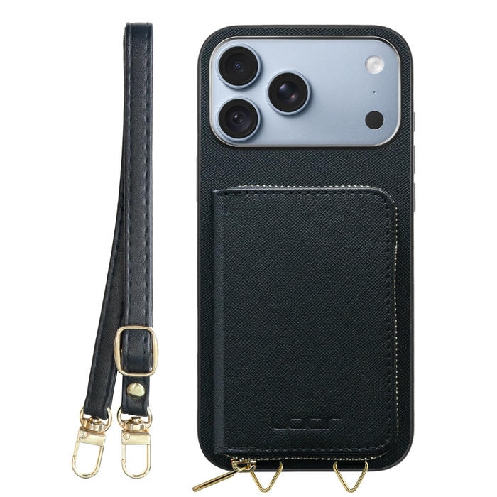 [ LOOF CASUAL-SHELL POUCH ] iPhone 18 Pro Max iPhone18 Pro Max アイフォン18 プロ マックス ケース ショルダー スマホショルダー 背面 収納 ポーチ付き カバー スマホケース ストラップ レザー [ iPhone 18 Pro Max ]