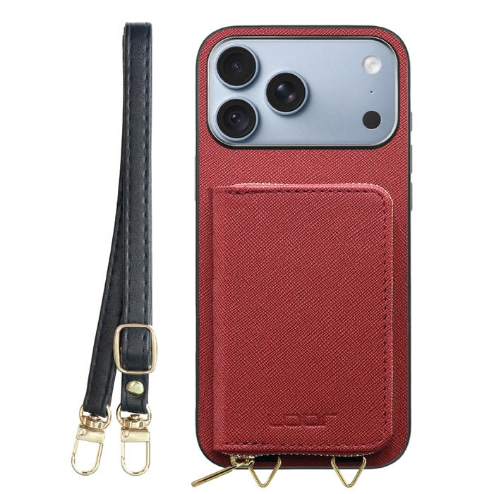 [ LOOF CASUAL-SHELL POUCH ] iPhone 18 Pro Max iPhone18 Pro Max アイフォン18 プロ マックス ケース ショルダー スマホショルダー 背面 収納 ポーチ付き カバー スマホケース ストラップ レザー [ iPhone 18 Pro Max ]