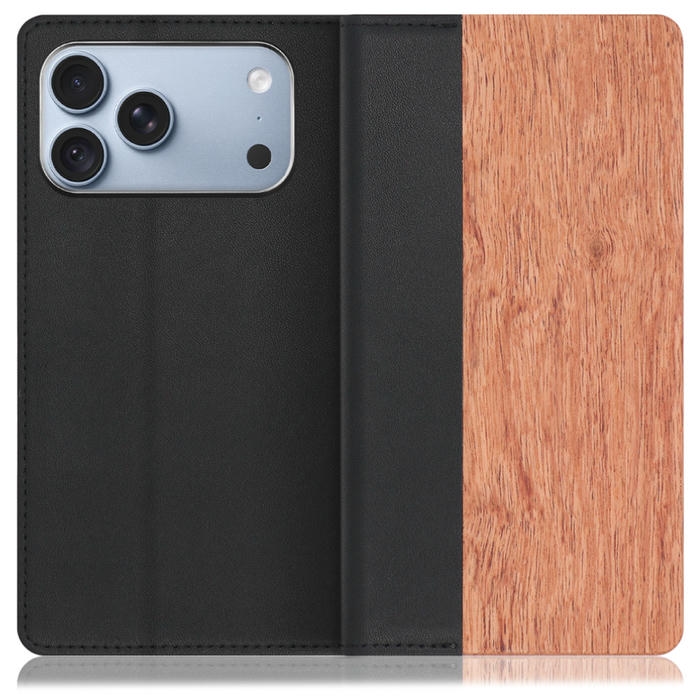 [ LOOF NATURE ] iPhone 18 Pro Max iPhone18 Pro Max アイフォン18 プロ マックス スマホケース ケース カバー 手帳型ケース カード収納 マグネット付き 天然木 本革 ベルトなし [ iPhone 18 Pro Max ]
