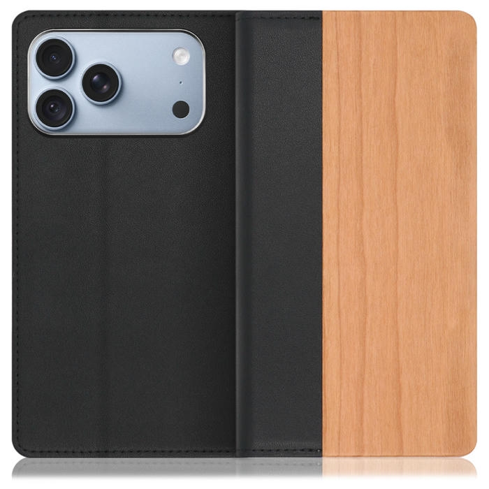 [ LOOF NATURE ] iPhone 18 Pro Max iPhone18 Pro Max アイフォン18 プロ マックス スマホケース ケース カバー 手帳型ケース カード収納 マグネット付き 天然木 本革 ベルトなし [ iPhone 18 Pro Max ]