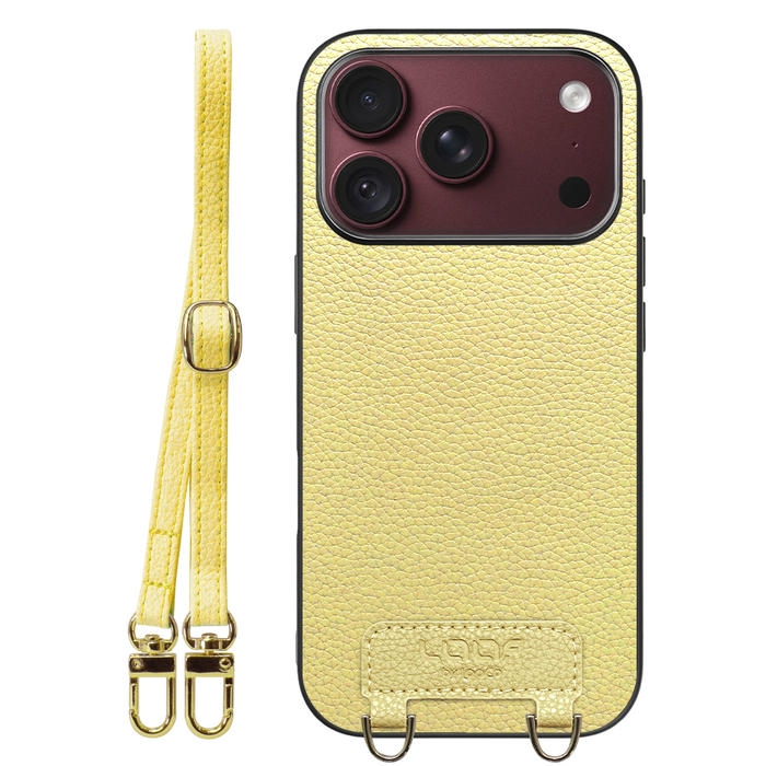 [ LOOF LUXURY-SHELL SHOULDER ] iPhone 18 Pro iPhone18 Pro アイフォン18 プロ ショルダーストラップ付き シンプルでスマート 本革 シェル型ケース ショルダー ストラップ スマホショルダー [ iPhone 18 Pro ]