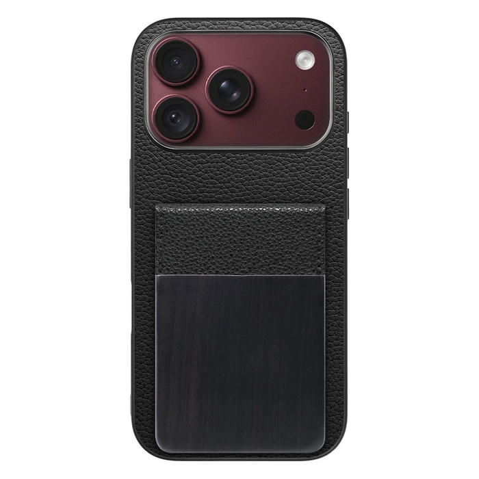 [ LOOF NATURE-SHELL ] iPhone 18 Pro iPhone18 Pro アイフォン18 プロ ケース 背面 カード収納 カード入れ カードポケット カバー スマホケース 天然木 本革 [ iPhone 18 Pro ]