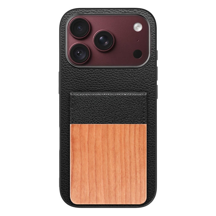 [ LOOF NATURE-SHELL ] iPhone 18 Pro iPhone18 Pro アイフォン18 プロ ケース 背面 カード収納 カード入れ カードポケット カバー スマホケース 天然木 本革 [ iPhone 18 Pro ]