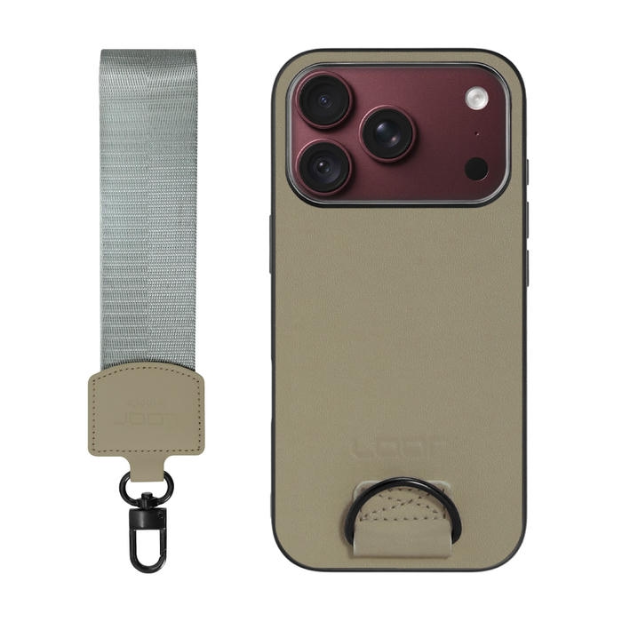 [ LOOF STRAP-SHELL (ショートVer.) ] iPhone 18 Pro iPhone18 Pro アイフォン18 プロ スマホケース 背面 ケース カバー ハードケース ハンドストラップ  本革 [ iPhone 18 Pro ]