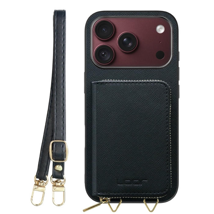 [ LOOF CASUAL-SHELL POUCH ] iPhone 18 Pro iPhone18 Pro アイフォン18 プロ ケース ショルダー スマホショルダー 背面 収納 ポーチ付き カバー スマホケース ストラップ レザー [ iPhone 18 Pro ]
