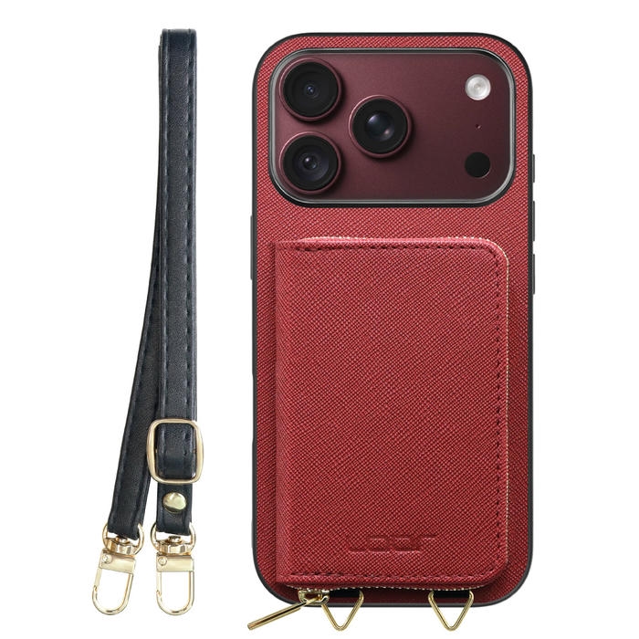 [ LOOF CASUAL-SHELL POUCH ] iPhone 18 Pro iPhone18 Pro アイフォン18 プロ ケース ショルダー スマホショルダー 背面 収納 ポーチ付き カバー スマホケース ストラップ レザー [ iPhone 18 Pro ]