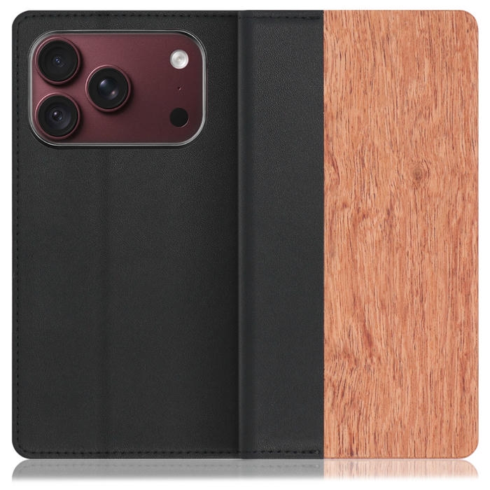 [ LOOF NATURE ] iPhone 18 Pro iPhone18 Pro アイフォン18 プロ スマホケース ケース カバー 手帳型ケース カード収納 マグネット付き 天然木 本革 ベルトなし [ iPhone 18 Pro ]