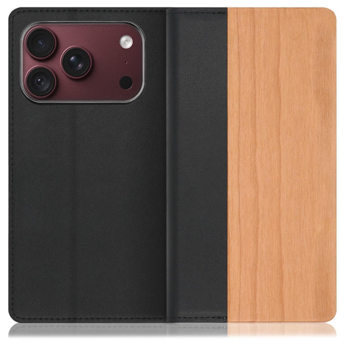 [ LOOF NATURE ] iPhone 18 Pro iPhone18 Pro アイフォン18 プロ スマホケース ケース カバー 手帳型ケース カード収納 マグネット付き 天然木 本革 ベルトなし [ iPhone 18 Pro ]