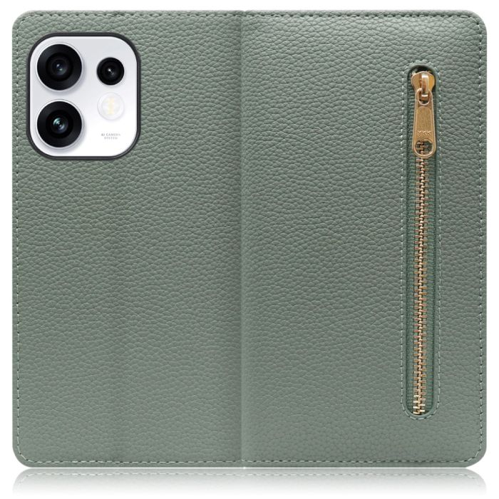 [ LOOF POCKET ] OPPO Reno16 5G CPH2865 スマホケース ケース カバー 手帳型ケース カード収納 本革 マグネットなし ベルトなし ポケット ファスナー [ OPPO Reno16 5G ]