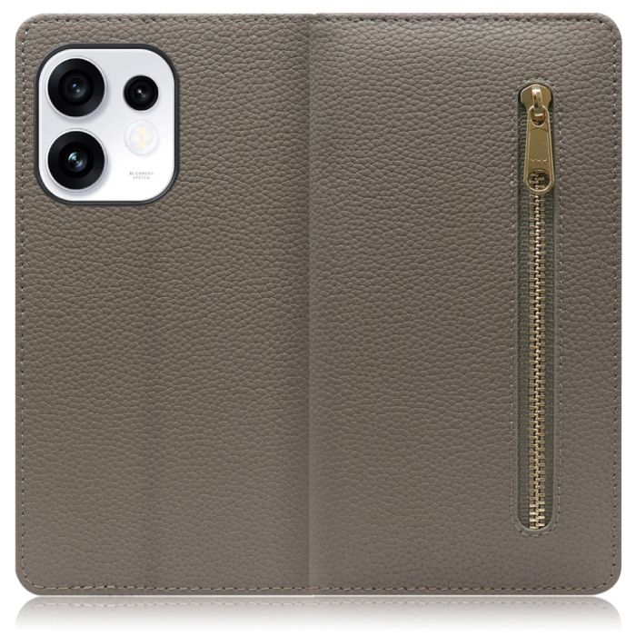 [ LOOF POCKET ] OPPO Reno16 5G CPH2865 スマホケース ケース カバー 手帳型ケース カード収納 本革 マグネットなし ベルトなし ポケット ファスナー [ OPPO Reno16 5G ]