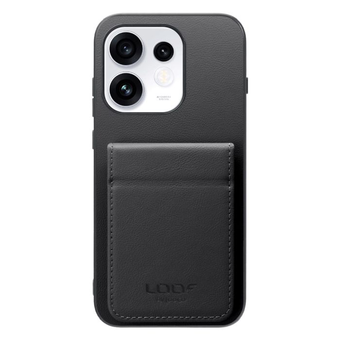 [ LOOF BASIC-SHELL SLIM CARD 2カード ] OPPO Reno16 5G CPH2865 ケース 背面 カード収納 カード入れ カードポケット カバー スマホケース 薄型 大容量 本革 [ OPPO Reno16 5G ]