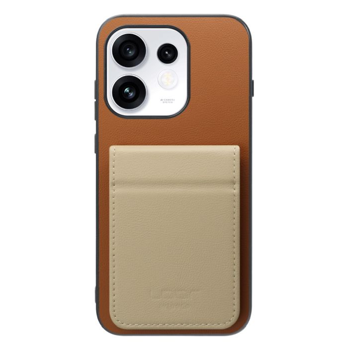 [ LOOF BASIC-SHELL SLIM CARD 2カード ] OPPO Reno16 5G CPH2865 ケース 背面 カード収納 カード入れ カードポケット カバー スマホケース 薄型 大容量 本革 [ OPPO Reno16 5G ]