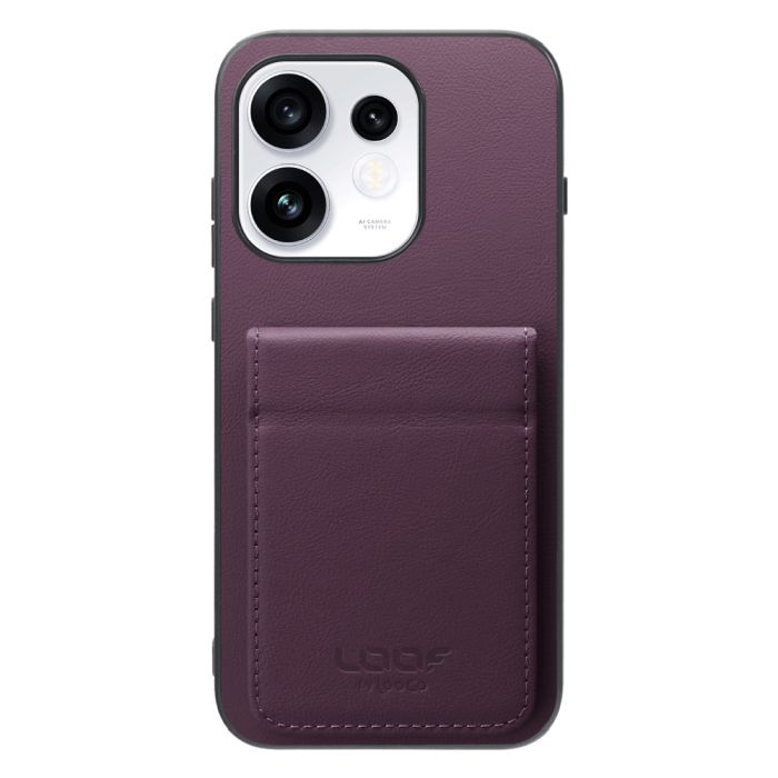 [ LOOF BASIC-SHELL SLIM CARD 2カード ] OPPO Reno16 5G CPH2865 ケース 背面 カード収納 カード入れ カードポケット カバー スマホケース 薄型 大容量 本革 [ OPPO Reno16 5G ]