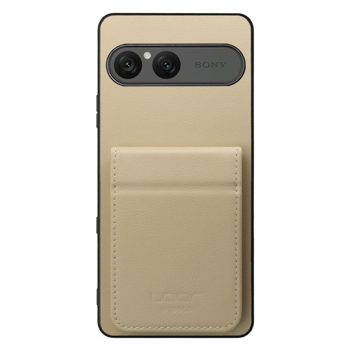 [ LOOF BASIC-SHELL SLIM CARD 2カード ] Xperia 10 VIII  ケース 背面 カード収納 カード入れ カードポケット カバー スマホケース 薄型 大容量 本革 [ Xperia 10 VIII ]