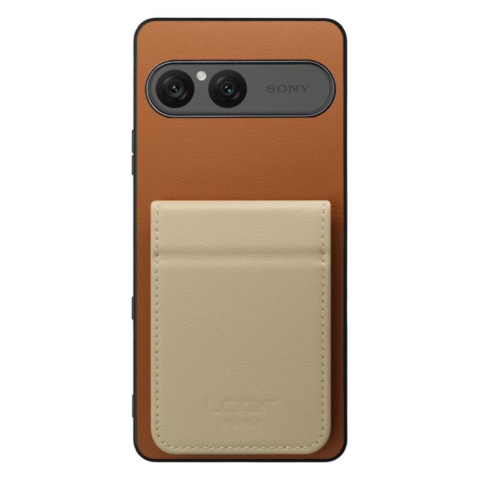 [ LOOF BASIC-SHELL SLIM CARD 2カード ] Xperia 10 VIII  ケース 背面 カード収納 カード入れ カードポケット カバー スマホケース 薄型 大容量 本革 [ Xperia 10 VIII ]