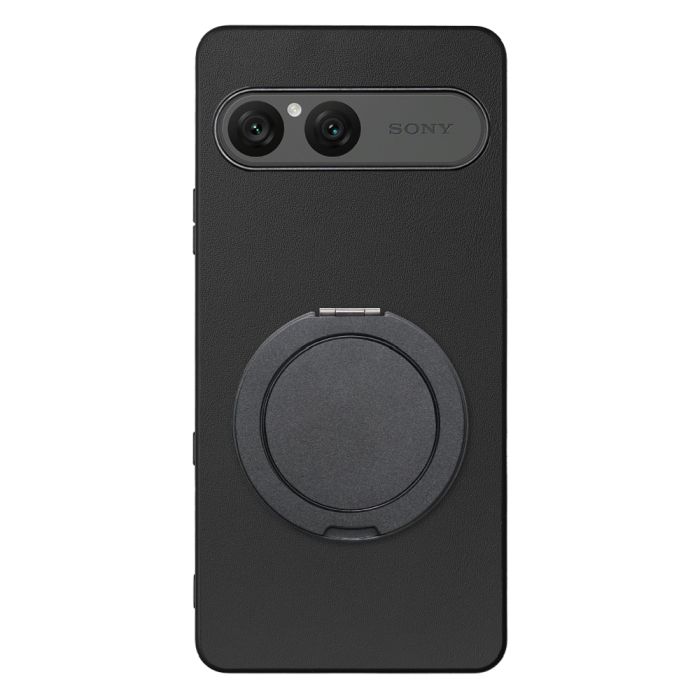 [ LOOF RING-SHELL (シンプル Ver.) ] Xperia 10 VIII  スマホケース 背面 ケース カバー ハードケース スマホリング リング付き 本革 ストラップホール [ Xperia 10 VIII ]