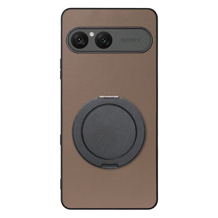 [ LOOF RING-SHELL (シンプル Ver.) ] Xperia 10 VIII  スマホケース 背面 ケース カバー ハードケース スマホリング リング付き 本革 ストラップホール [ Xperia 10 VIII ]