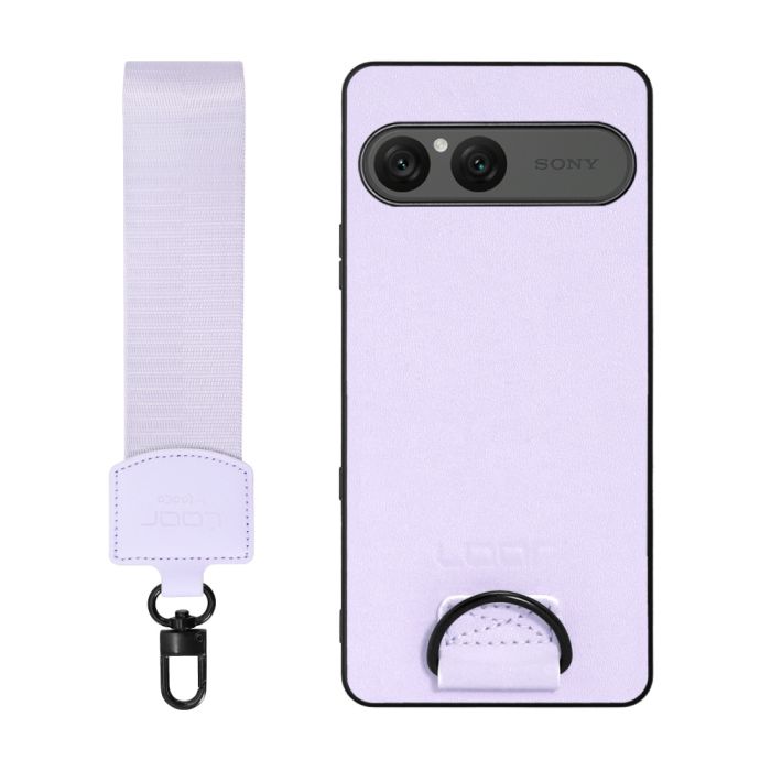 [ LOOF STRAP-SHELL (ショートVer.) ] Xperia 10 VIII  スマホケース 背面 ケース カバー ハードケース ハンドストラップ  本革 [ Xperia 10 VIII ]