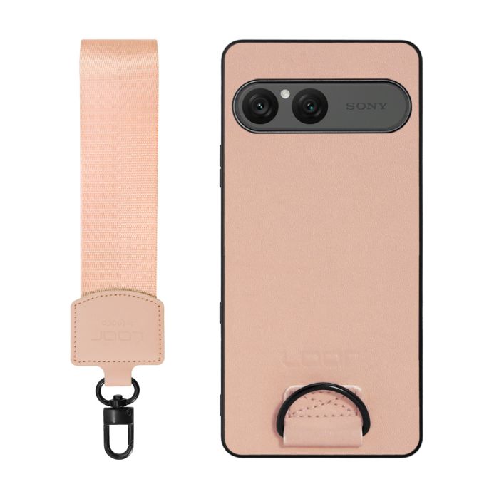[ LOOF STRAP-SHELL (ショートVer.) ] Xperia 10 VIII  スマホケース 背面 ケース カバー ハードケース ハンドストラップ  本革 [ Xperia 10 VIII ]
