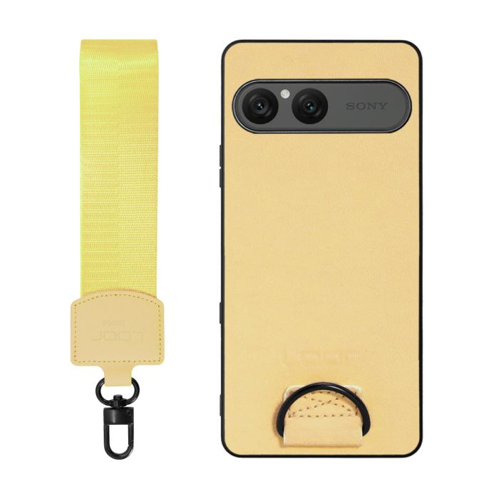 [ LOOF STRAP-SHELL (ショートVer.) ] Xperia 10 VIII  スマホケース 背面 ケース カバー ハードケース ハンドストラップ  本革 [ Xperia 10 VIII ]