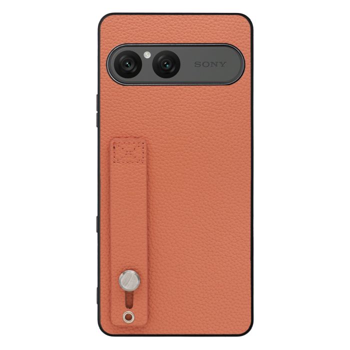 [ LOOF HOLD-SHELL ] Xperia 10 VIII  スマホケース 背面 ケース カバー ハードケース 背面ベルト 本革 ストラップホール [ Xperia 10 VIII ]
