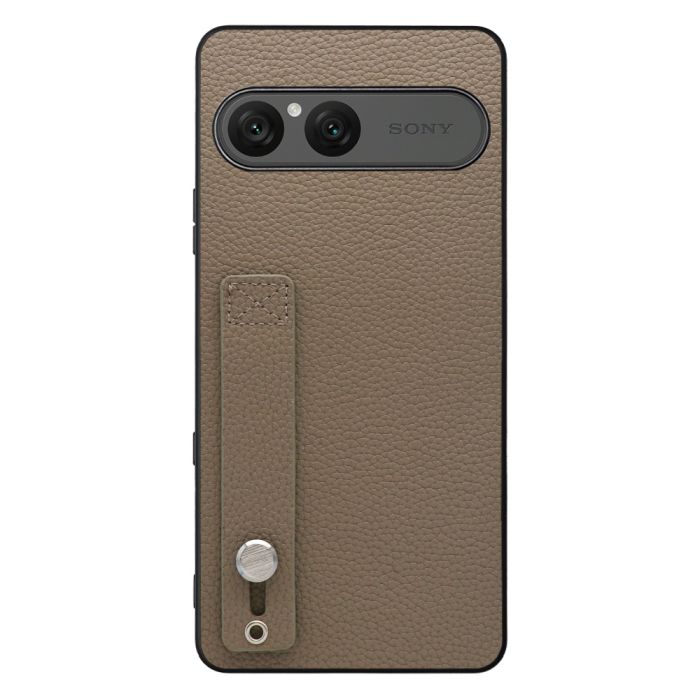 [ LOOF HOLD-SHELL ] Xperia 10 VIII  スマホケース 背面 ケース カバー ハードケース 背面ベルト 本革 ストラップホール [ Xperia 10 VIII ]