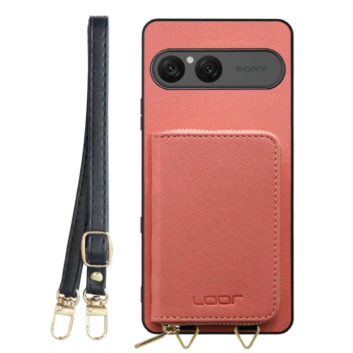 [ LOOF CASUAL-SHELL POUCH ] Xperia 10 VIII  ケース ショルダー スマホショルダー 背面 収納 ポーチ付き カバー スマホケース ストラップ レザー [ Xperia 10 VIII ]