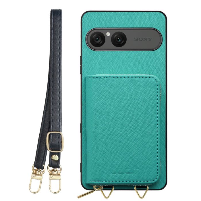 [ LOOF CASUAL-SHELL POUCH ] Xperia 10 VIII  ケース ショルダー スマホショルダー 背面 収納 ポーチ付き カバー スマホケース ストラップ レザー [ Xperia 10 VIII ]