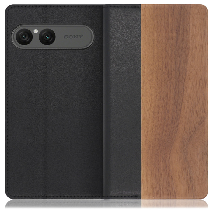 [ LOOF NATURE ] Xperia 10 VIII  スマホケース ケース カバー 手帳型ケース カード収納 マグネット付き 天然木 本革 ベルトなし [ Xperia 10 VIII ]