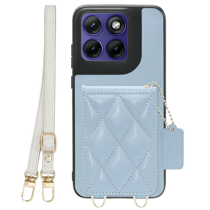 [ LOOF SWEET-SHELL SHOULDER  ] motorola edge 70 fusion  スマホケース キルティング加工のカードケース付き ロングストラップ付き マグネット内蔵 カード収納 本革 [ motorola edge 70 fusion ]
