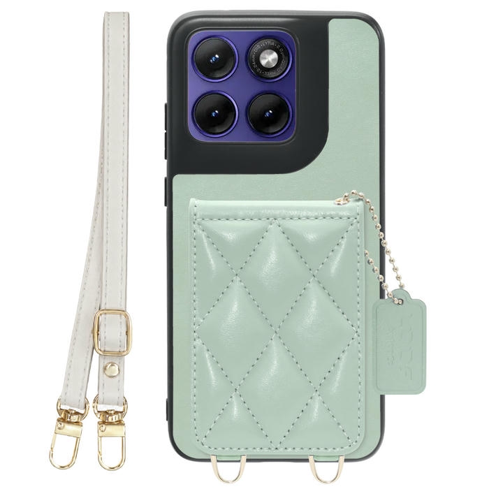 [ LOOF SWEET-SHELL SHOULDER  ] motorola edge 70 fusion  スマホケース キルティング加工のカードケース付き ロングストラップ付き マグネット内蔵 カード収納 本革 [ motorola edge 70 fusion ]