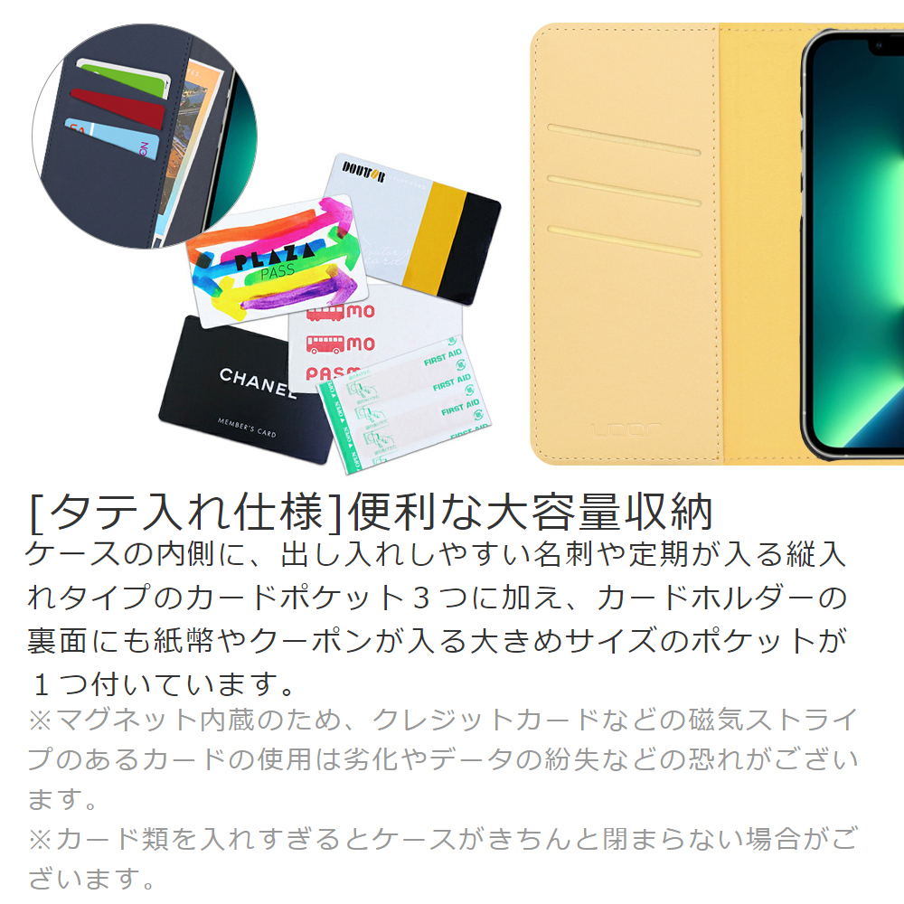 Looco Official Shop Loof Skin Motorola Moto G52j 5g ネイビー ケース カバー 手帳型ケース スマホケース ブック型 手帳型カバー カードポケット カード収納