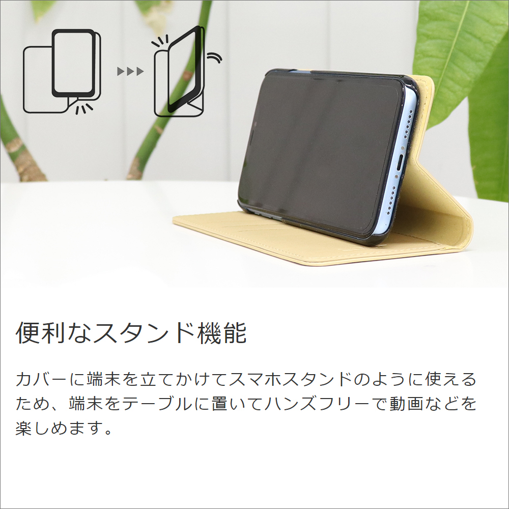 LOOF SKIN Series Rakuten BIG s 用 [ネイビー] ケース カバー 手帳型ケース スマホケース ブック型 手帳型カバー カードポケット カード収納