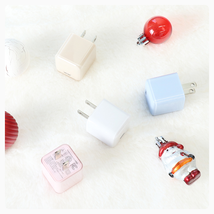 LOOF PD対応 20W ACアダプター Type C USB C USBC 出力 アダプター スマホ 充電器 コンパクト ケーブルセット ケーブル付き スマホ スマートフォン iPhone アンドロイド モバイル AC充電器 USB 電源アダプタ グローバル 海外 かわいい シアー パステル 軽量 Type-Cケーブル